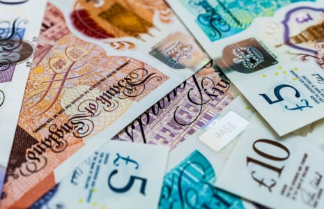 British pounds banknotes used in money laundering